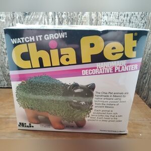 Vintage 1990's Chia Pet Cat/Kitty Handmade Decorative Planter Kir New Sealed